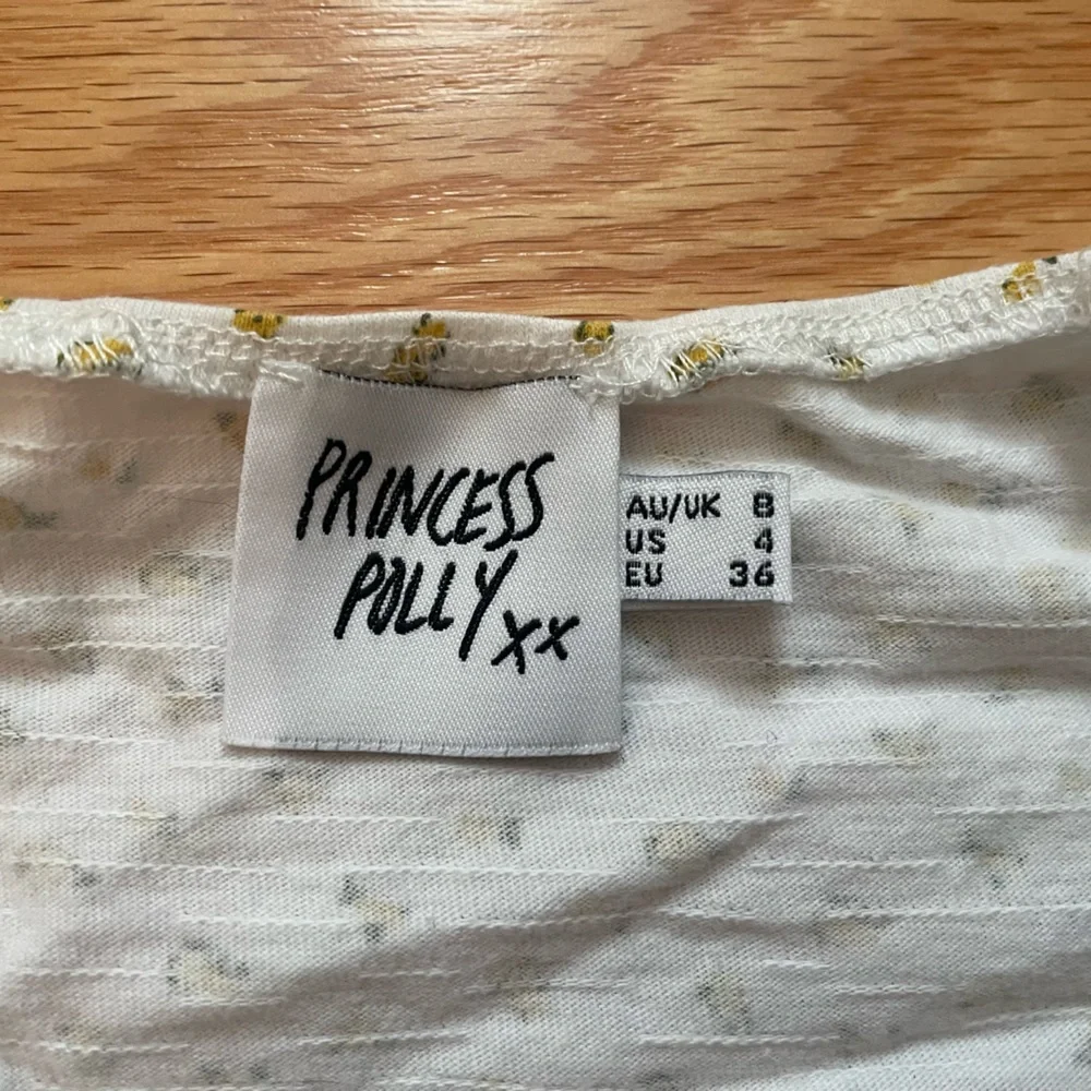 Princess Polly Josie Tie Front Top - White Floral - US 4 - Picture 5 of 5